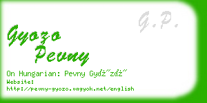 gyozo pevny business card